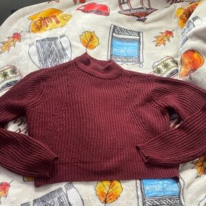 Wet Seal Burgundy Turtleneck Sweater